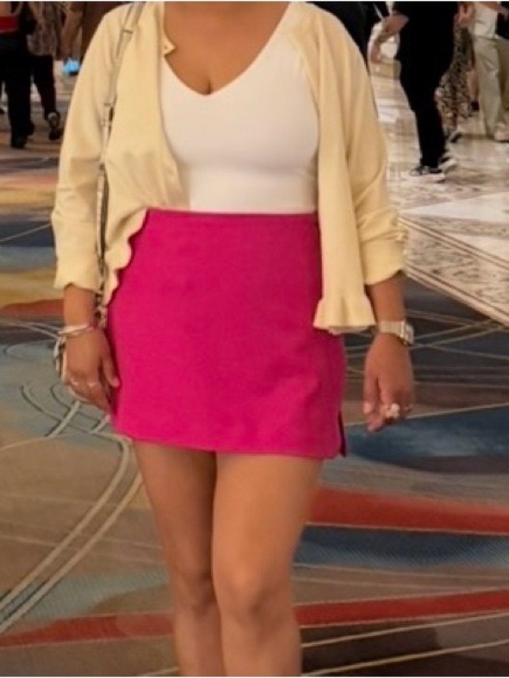 Express Bright Hot Pink Mini Skirt